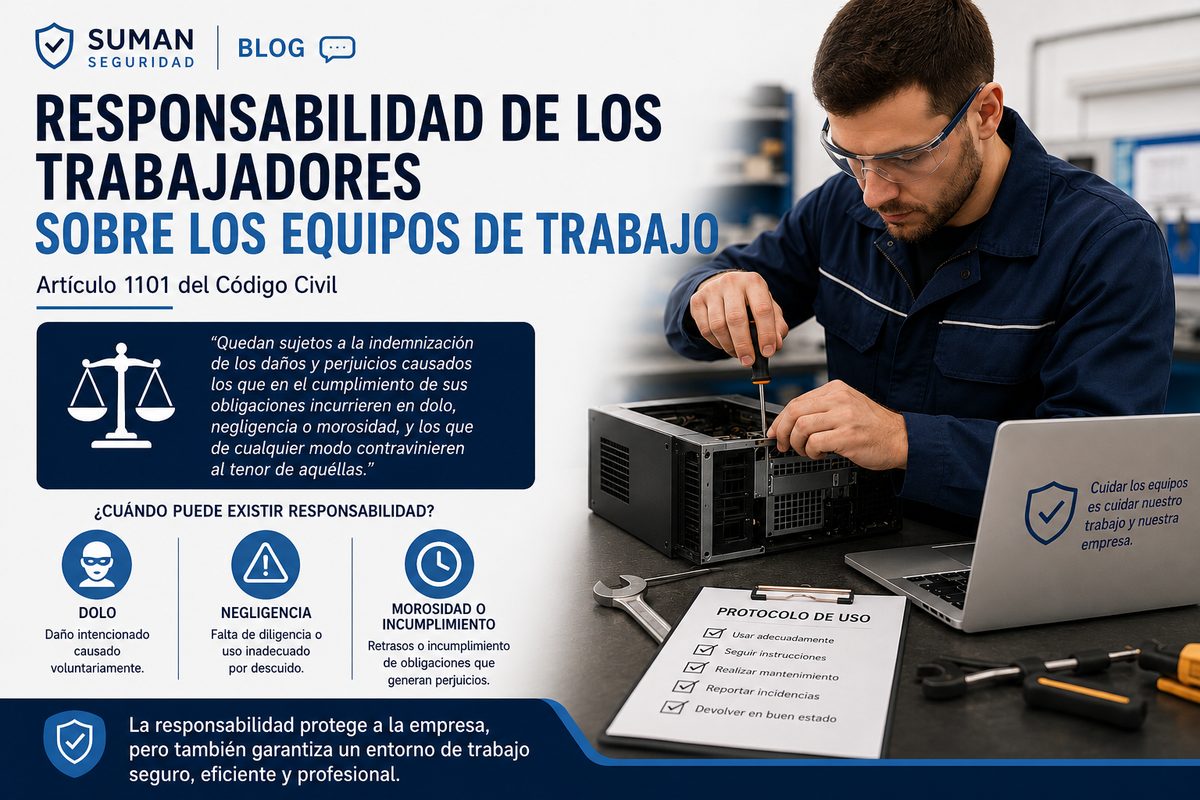 Responsabilidad de los trabajadores sobre los equipos de trabajo: qué dice el artículo 1101 del Código Civil