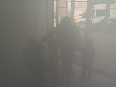 Simulacro de emergencia en Centro de Educación Infantil de Cabezuela del Valle